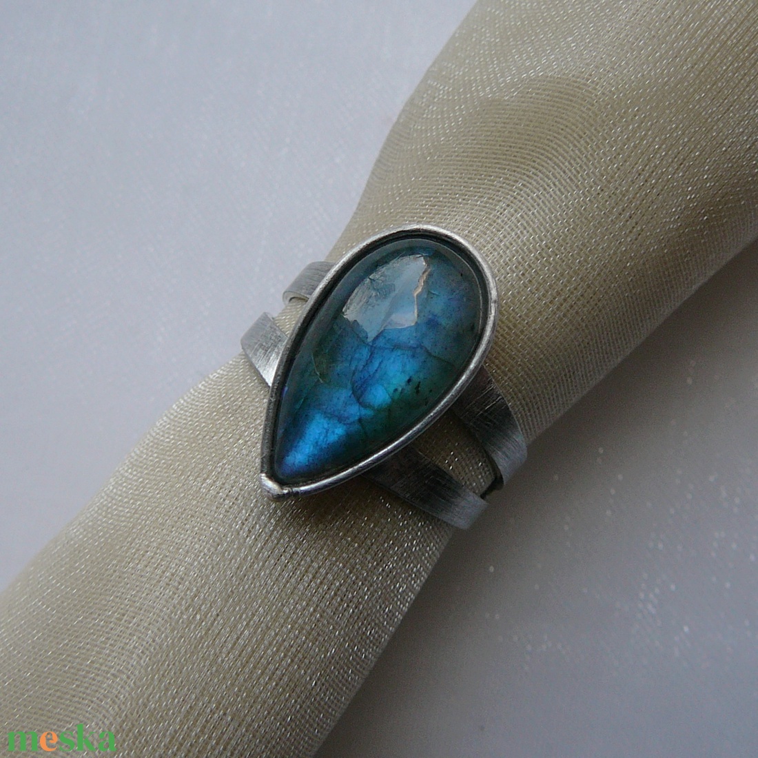 Labradorit gyűrű - ékszer - gyűrű - szoliter gyűrű - Meska.hu