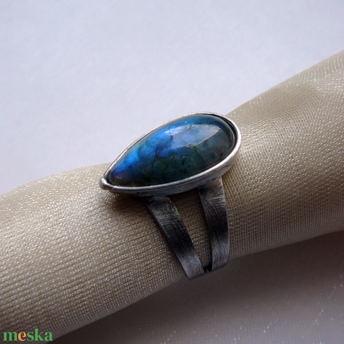 Labradorit gyűrű - ékszer - gyűrű - szoliter gyűrű - Meska.hu