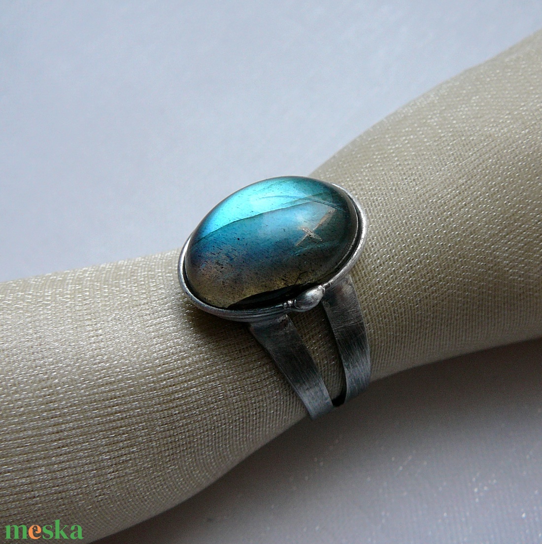Labradorit gyűrű - ékszer - gyűrű - szoliter gyűrű - Meska.hu