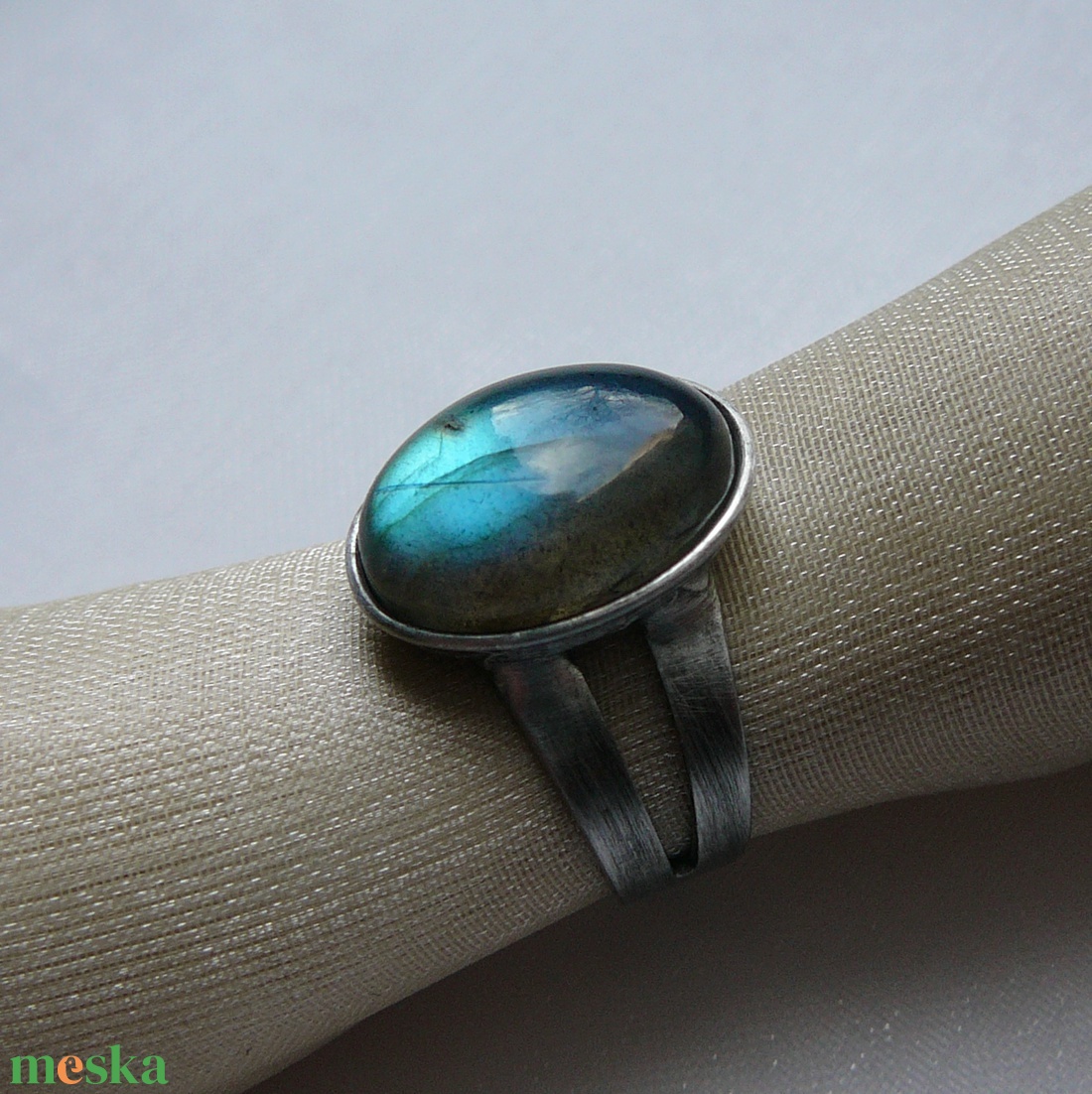 Labradorit gyűrű - ékszer - gyűrű - szoliter gyűrű - Meska.hu
