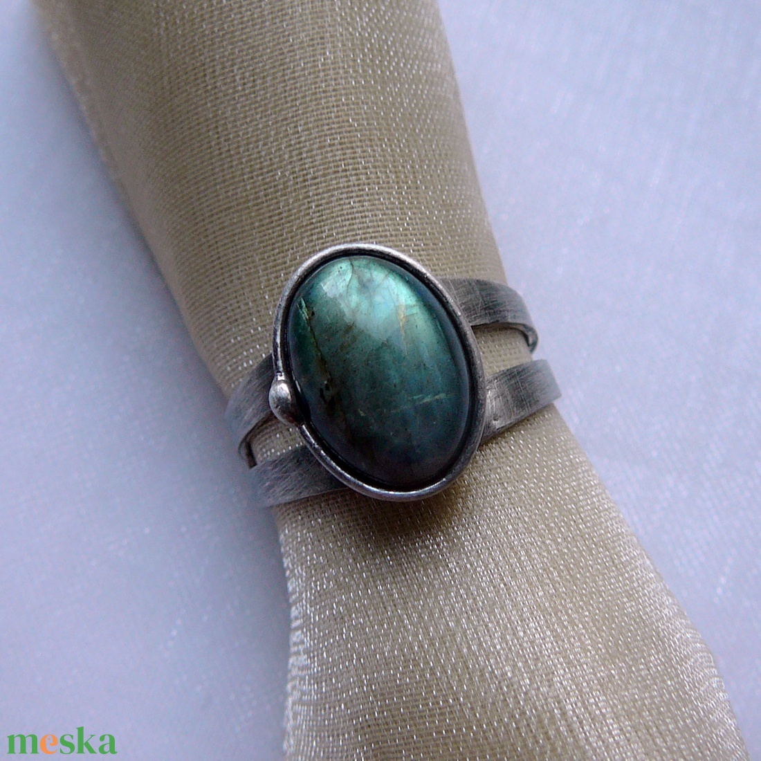 Labradorit gyűrű - ékszer - gyűrű - szoliter gyűrű - Meska.hu