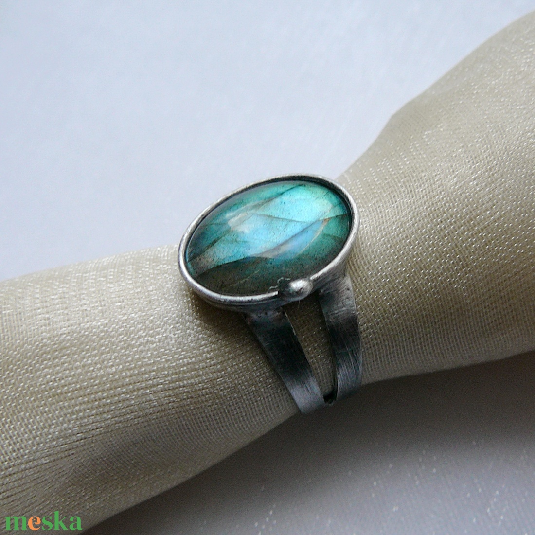 Labradorit gyűrű - ékszer - gyűrű - szoliter gyűrű - Meska.hu