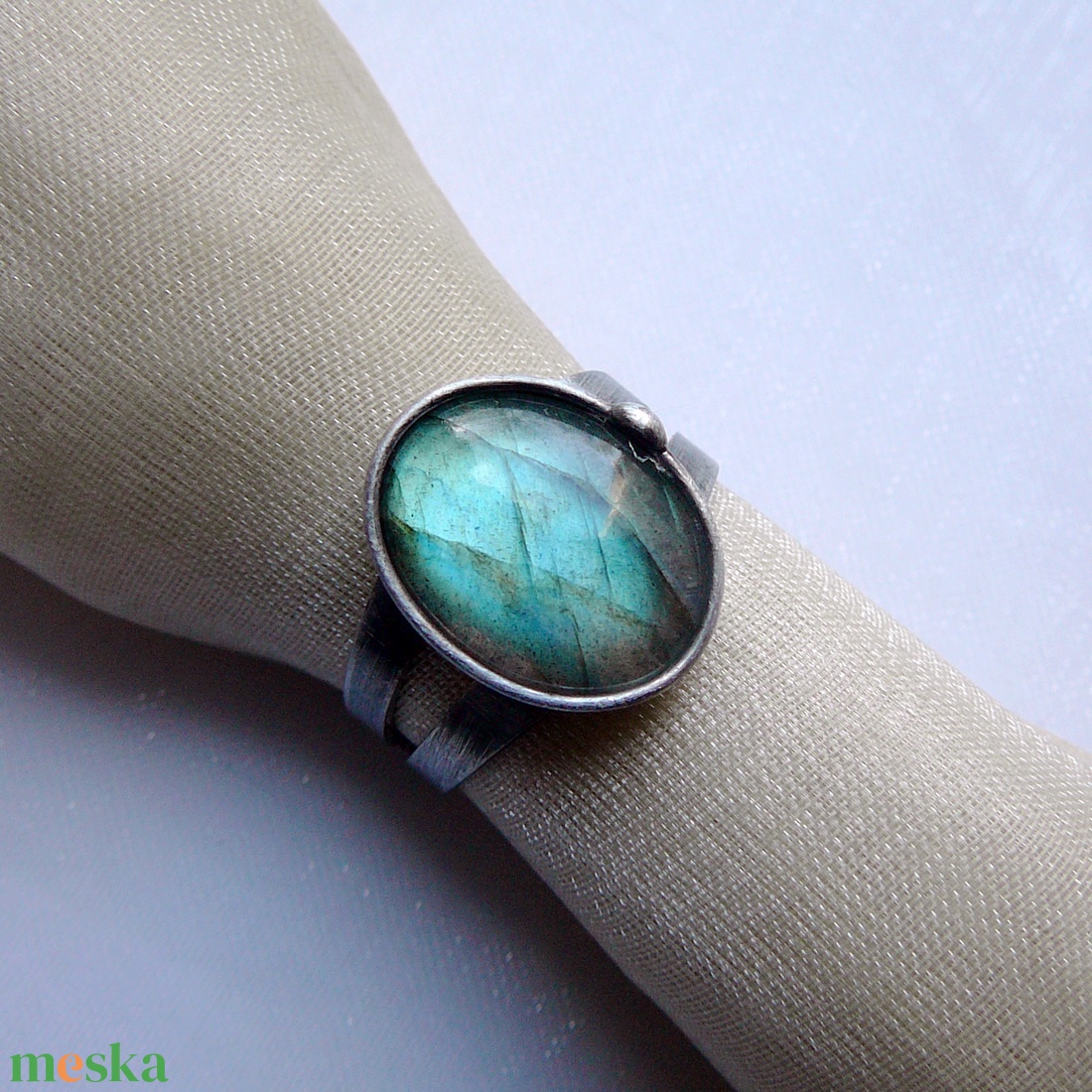 Labradorit gyűrű - ékszer - gyűrű - szoliter gyűrű - Meska.hu