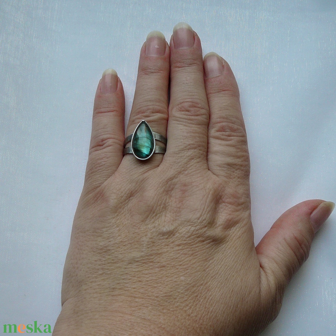 Labradorit gyűrű - ékszer - gyűrű - szoliter gyűrű - Meska.hu