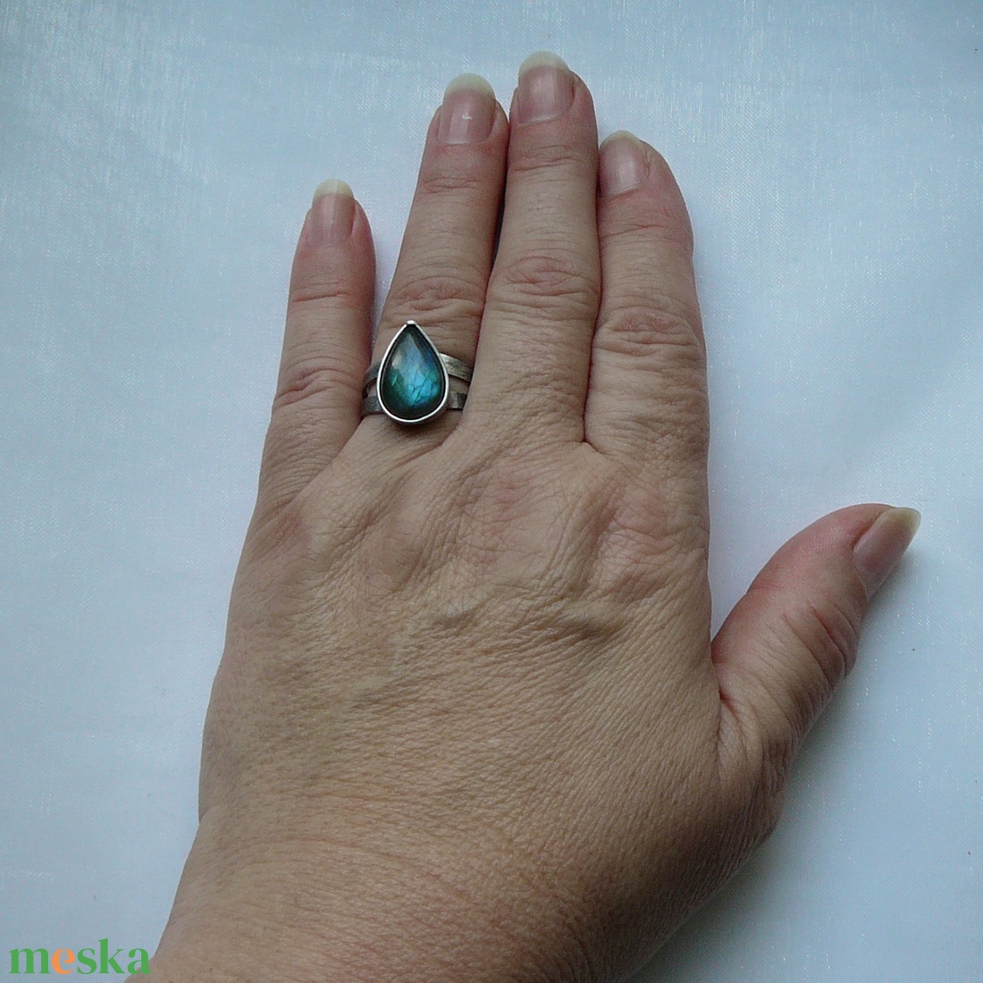 Labradorit gyűrű - ékszer - gyűrű - szoliter gyűrű - Meska.hu