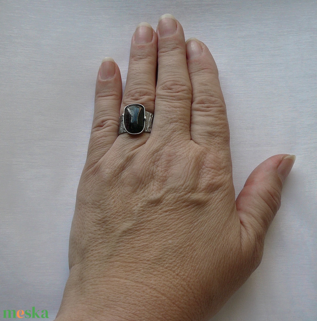 Turmalin gyűrű - ékszer - gyűrű - szoliter gyűrű - Meska.hu