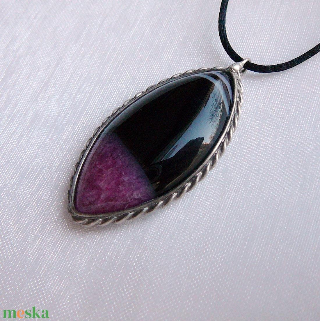 Ónix medál - ékszer - nyaklánc - medálos nyaklánc - Meska.hu