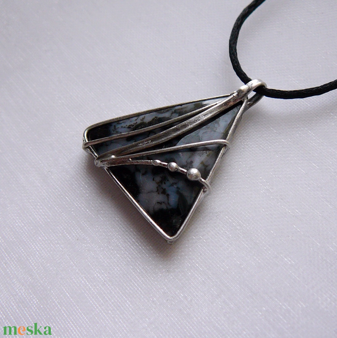 Indigo gabbro medál - ékszer - nyaklánc - medálos nyaklánc - Meska.hu