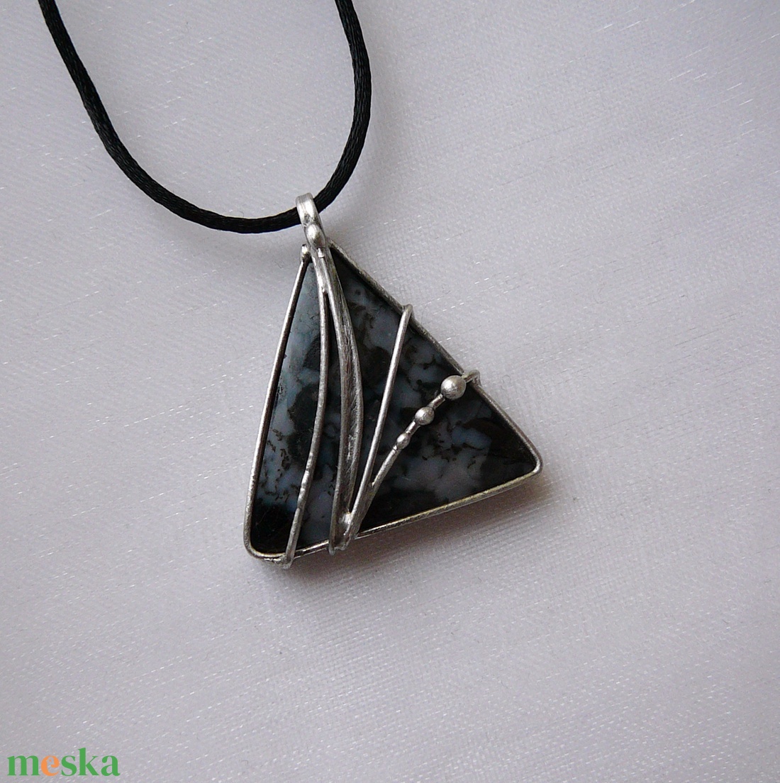 Indigo gabbro medál - ékszer - nyaklánc - medálos nyaklánc - Meska.hu