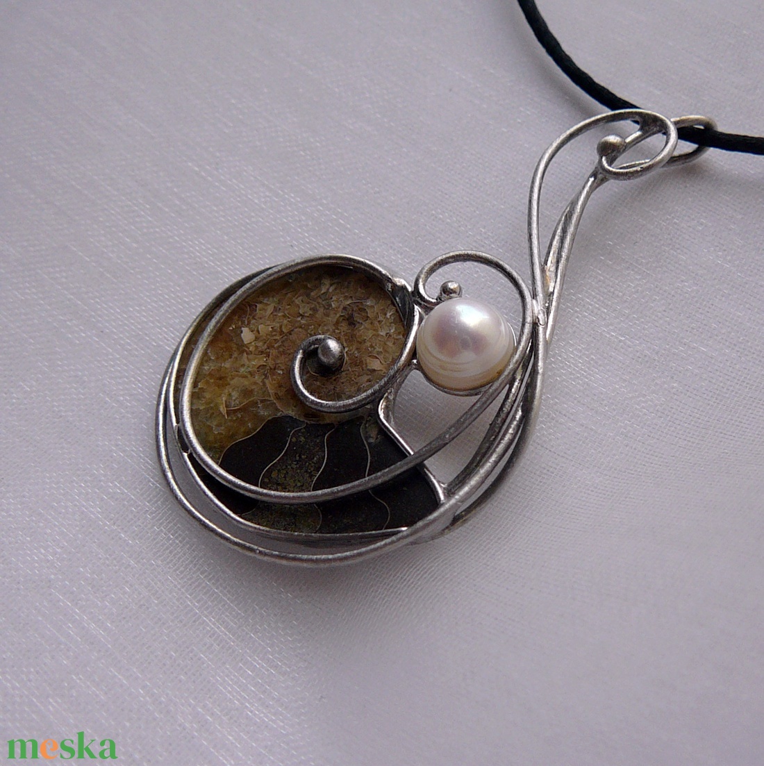 Ammonitesz medál - ékszer - nyaklánc - medálos nyaklánc - Meska.hu