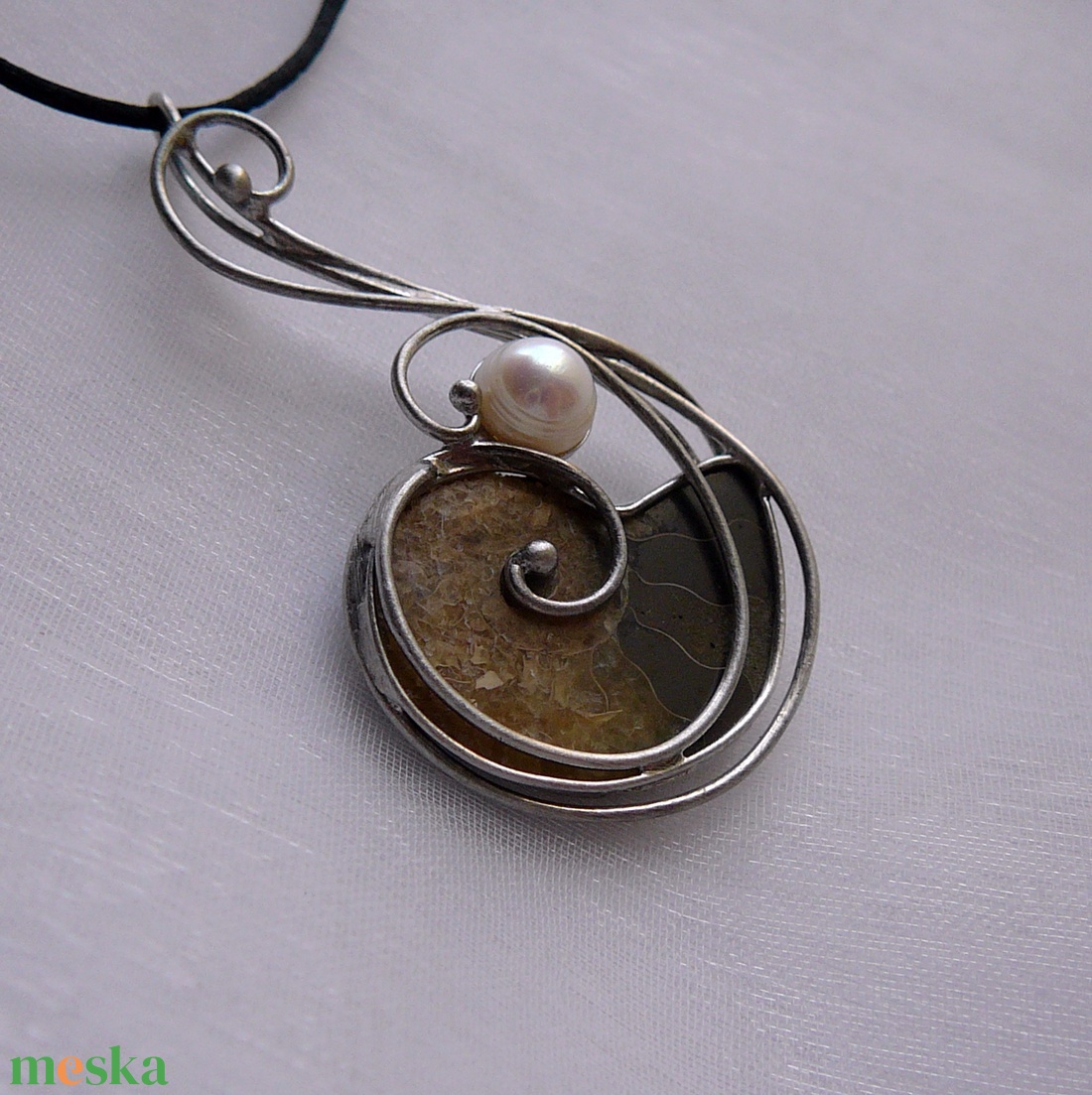 Ammonitesz medál - ékszer - nyaklánc - medálos nyaklánc - Meska.hu