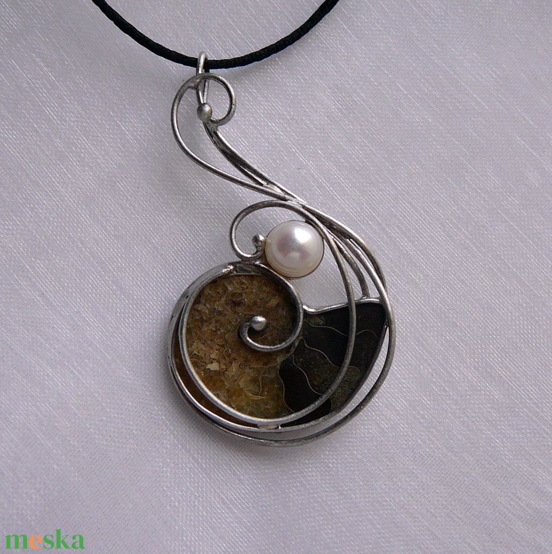 Ammonitesz medál - ékszer - nyaklánc - medálos nyaklánc - Meska.hu