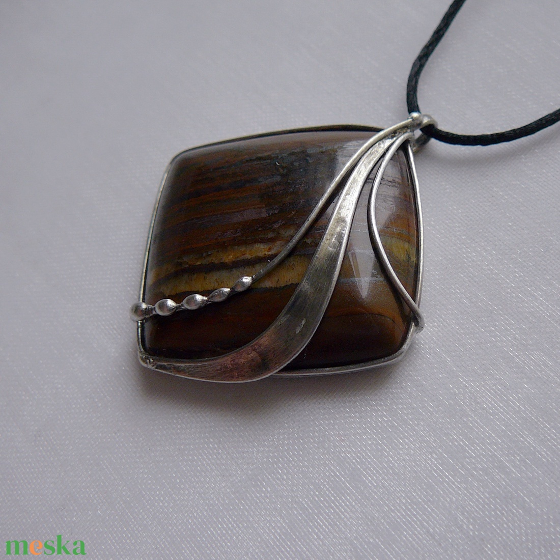 Tigrisszem medál - ékszer - nyaklánc - medálos nyaklánc - Meska.hu