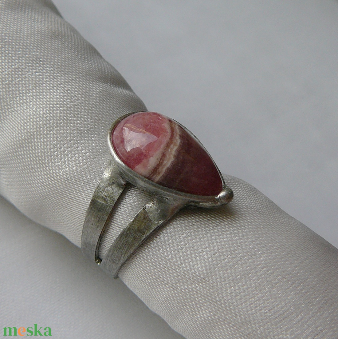 Rodokrozit gyűrű - ékszer - gyűrű - szoliter gyűrű - Meska.hu
