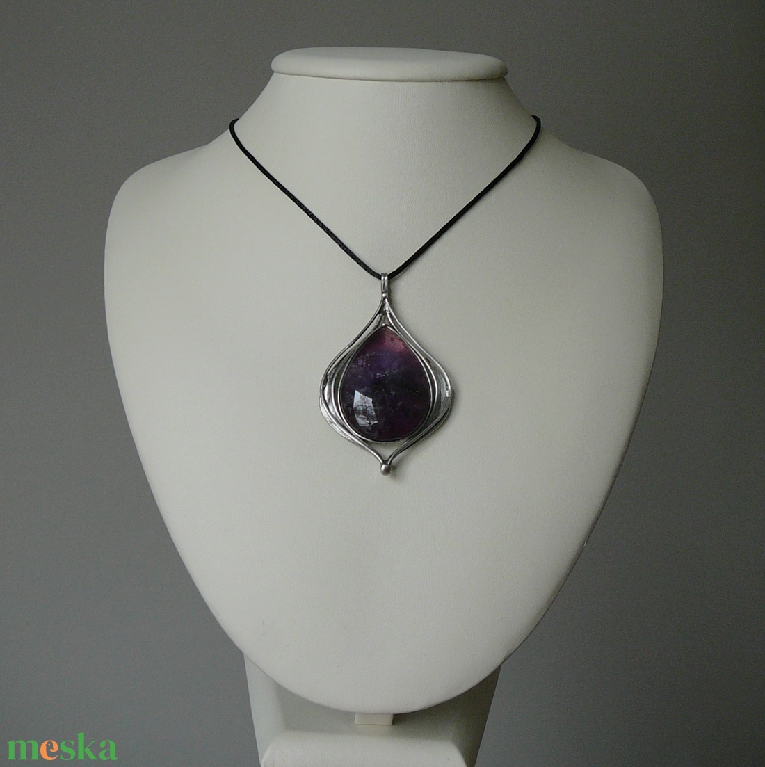 Ametiszt medál - ékszer - nyaklánc - medálos nyaklánc - Meska.hu