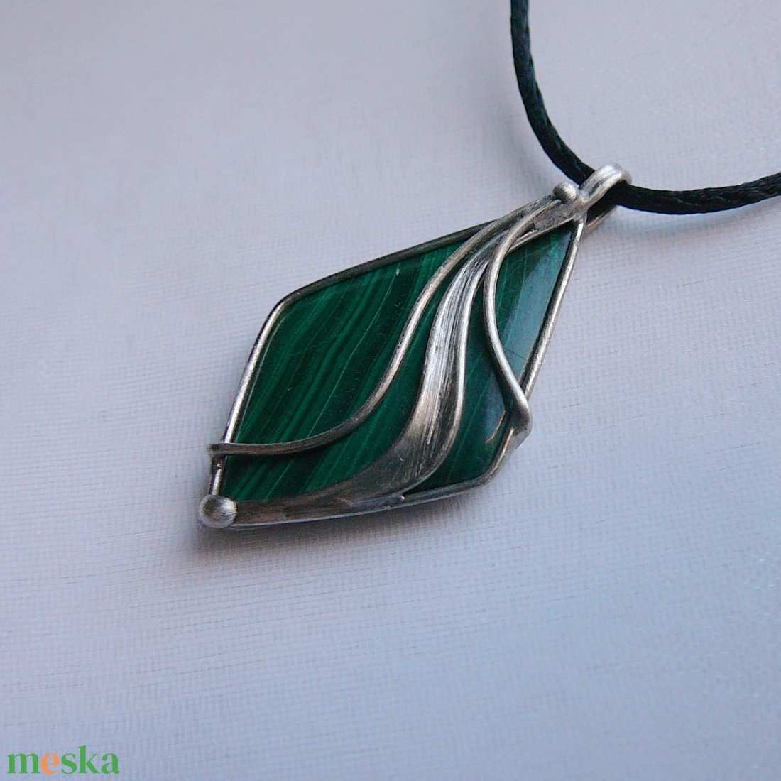 Malachit medál - ékszer - nyaklánc - medálos nyaklánc - Meska.hu