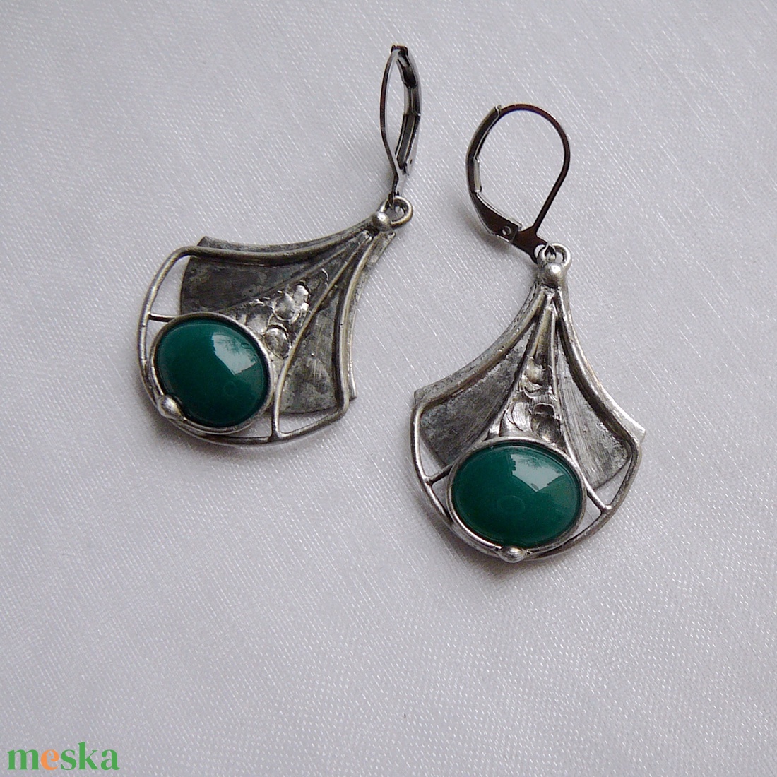 Achát fülbevaló - ékszer - fülbevaló - lógó fülbevaló - Meska.hu