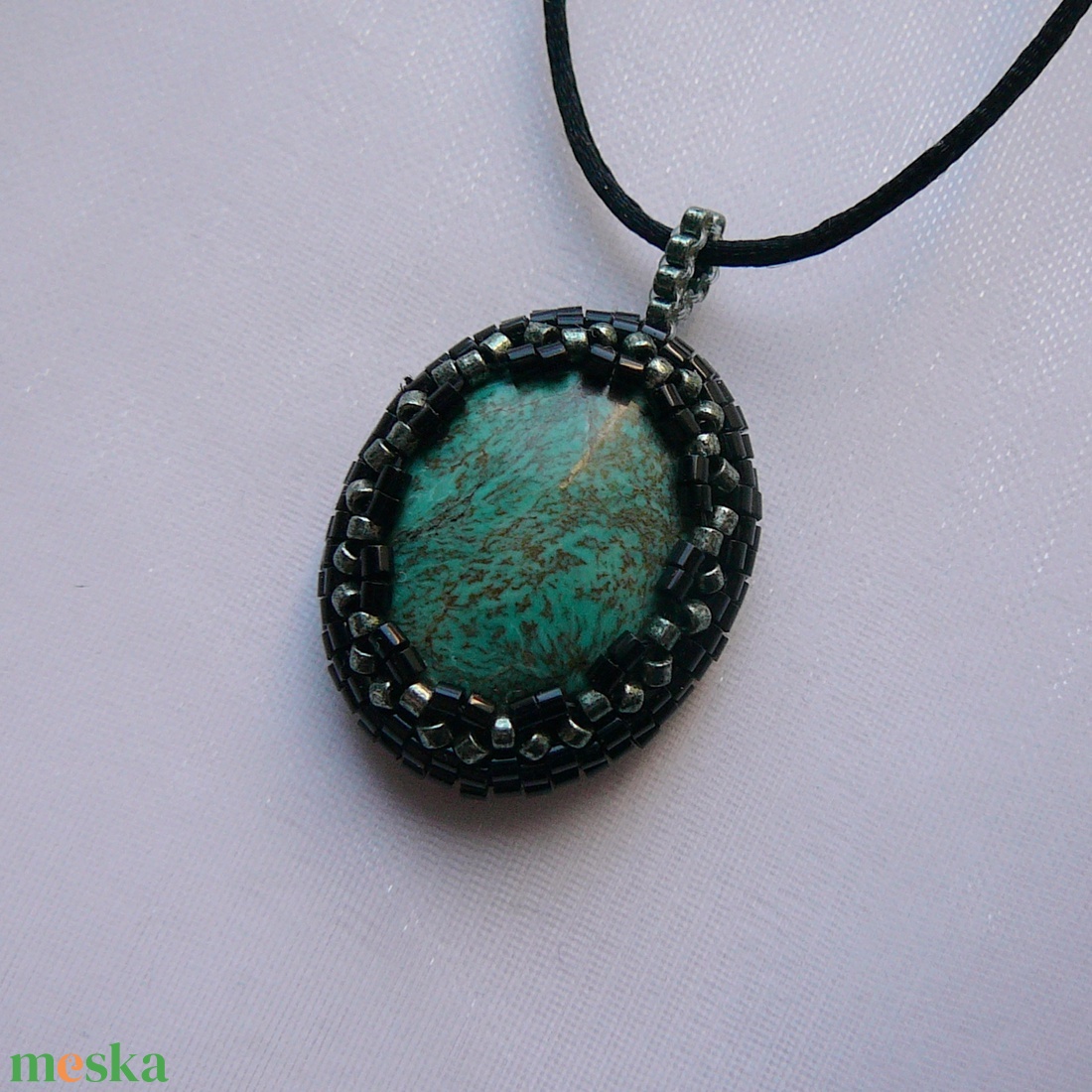 Türkiz medál - ékszer - nyaklánc - medálos nyaklánc - Meska.hu