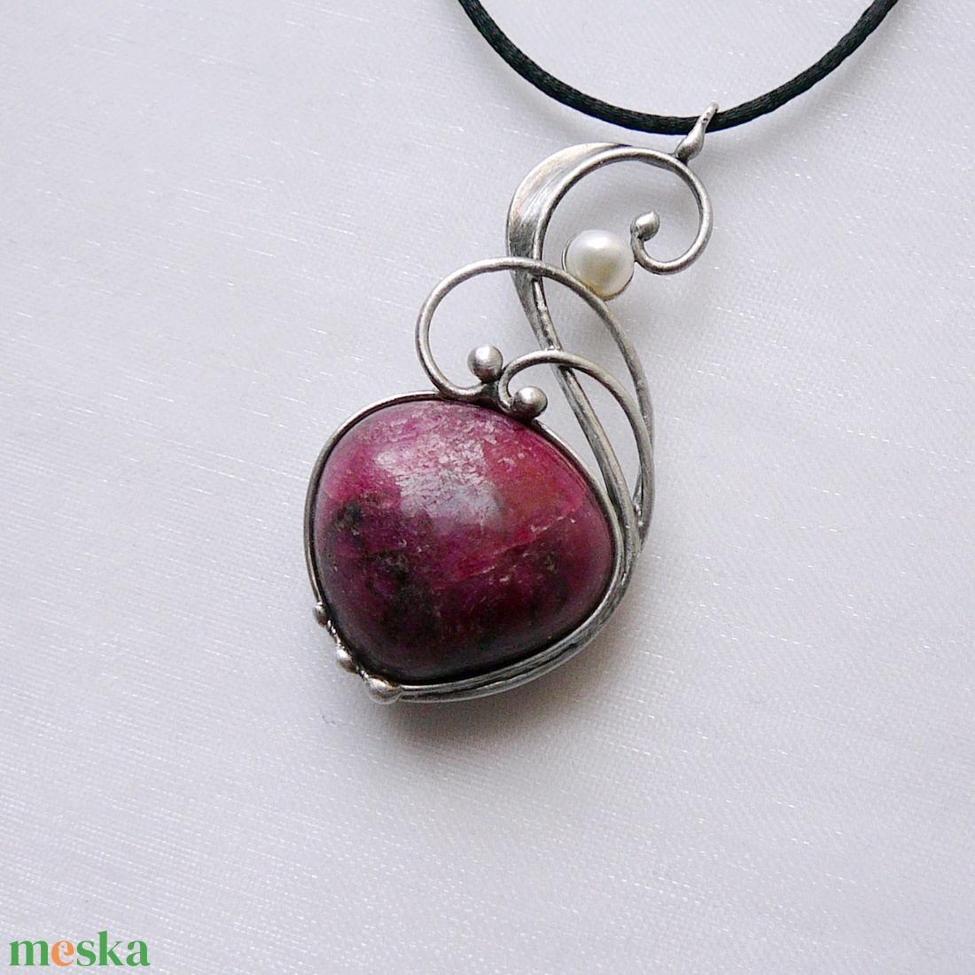 Rubin medál - ékszer - nyaklánc - medálos nyaklánc - Meska.hu