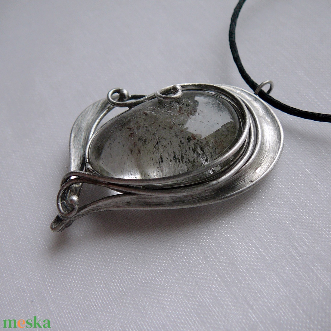 Tibeti fantomkvarc szív medál - ékszer - nyaklánc - medálos nyaklánc - Meska.hu