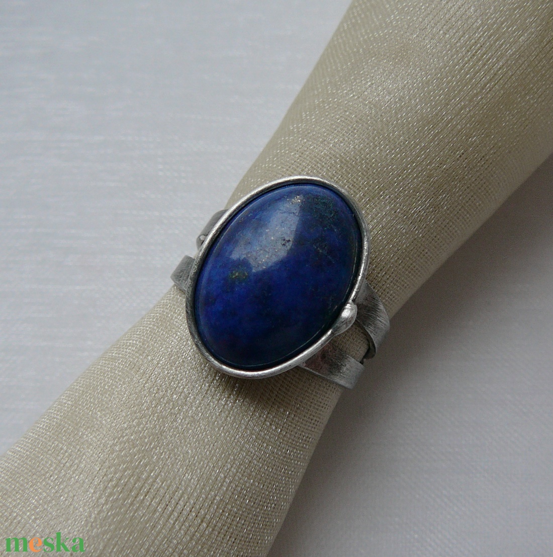 Lápisz lazuli gyűrű - ékszer - gyűrű - statement gyűrű - Meska.hu