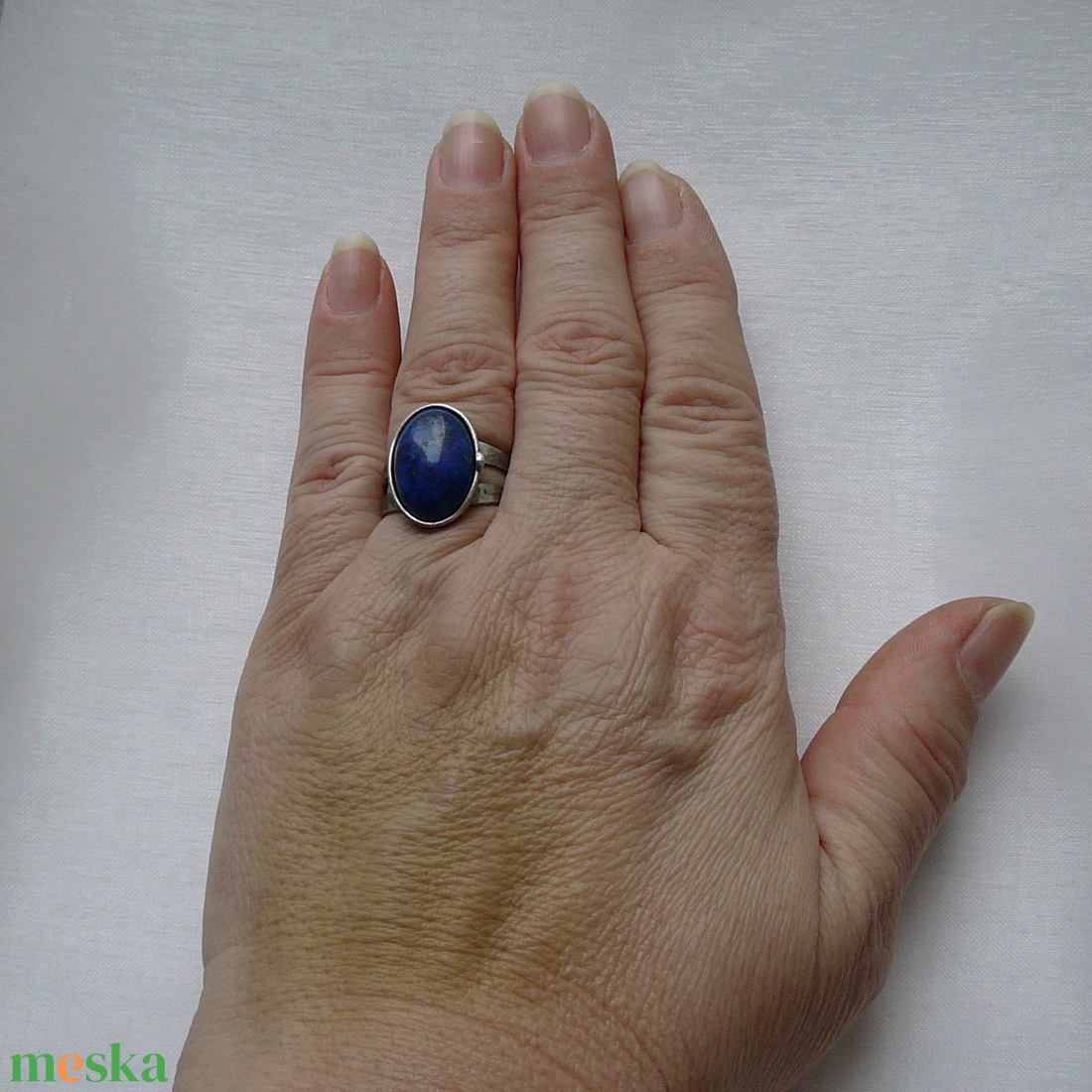 Lápisz lazuli gyűrű - ékszer - gyűrű - statement gyűrű - Meska.hu