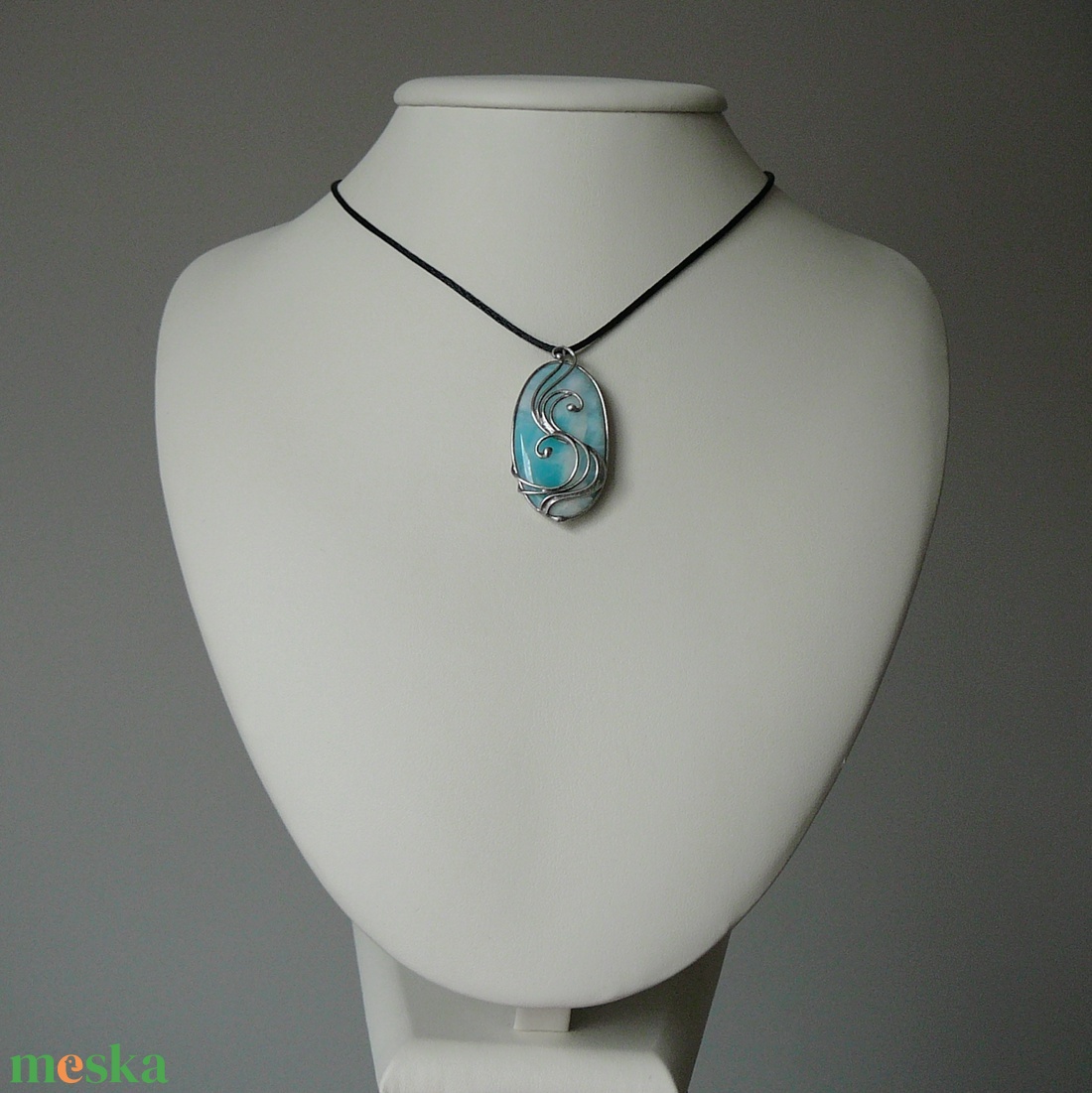 Larimár medál - ékszer - nyaklánc - medálos nyaklánc - Meska.hu