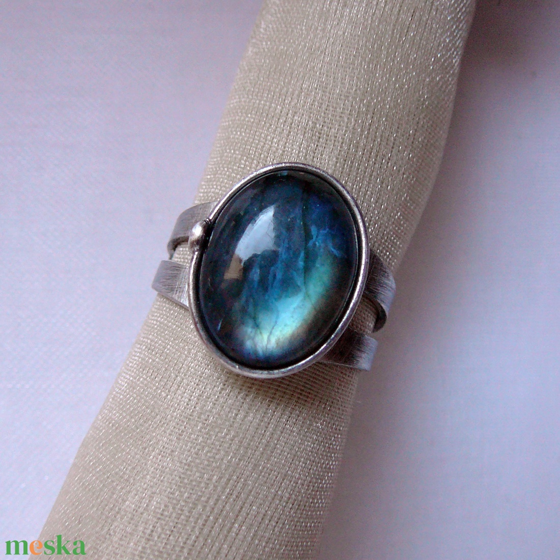 Labradorit gyűrű - ékszer - gyűrű - szoliter gyűrű - Meska.hu
