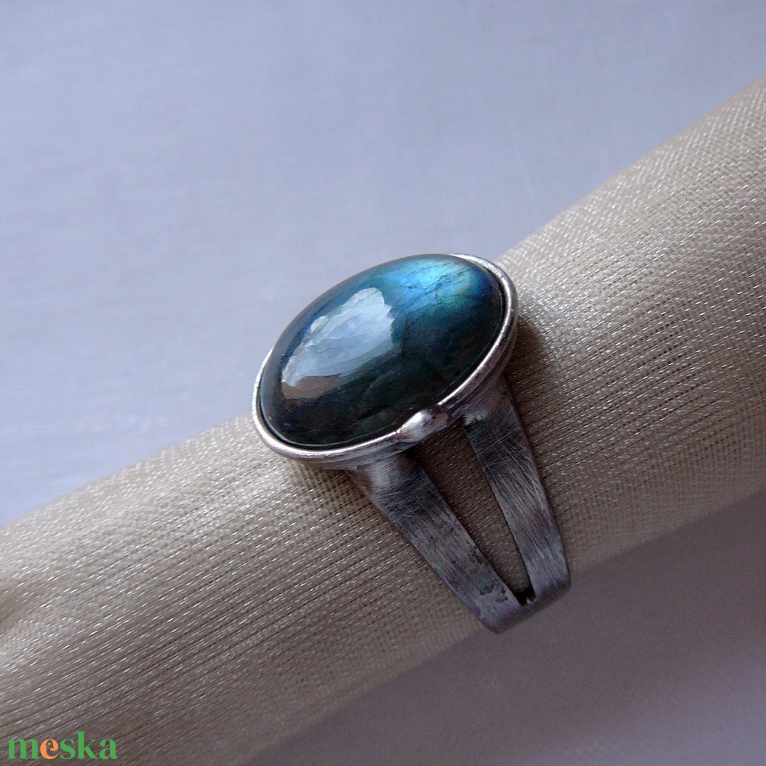 Labradorit gyűrű - ékszer - gyűrű - szoliter gyűrű - Meska.hu