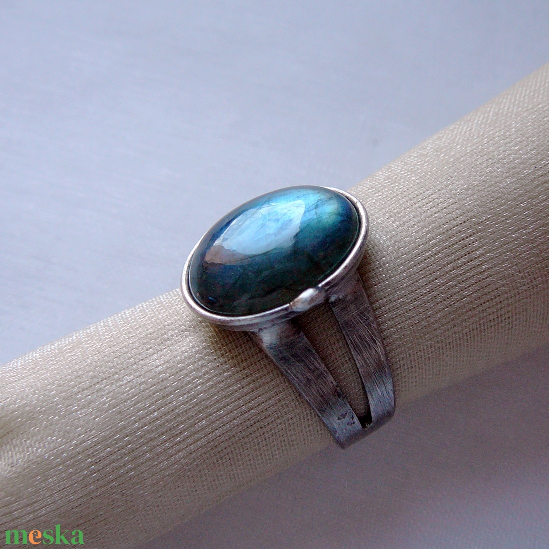 Labradorit gyűrű - ékszer - gyűrű - szoliter gyűrű - Meska.hu