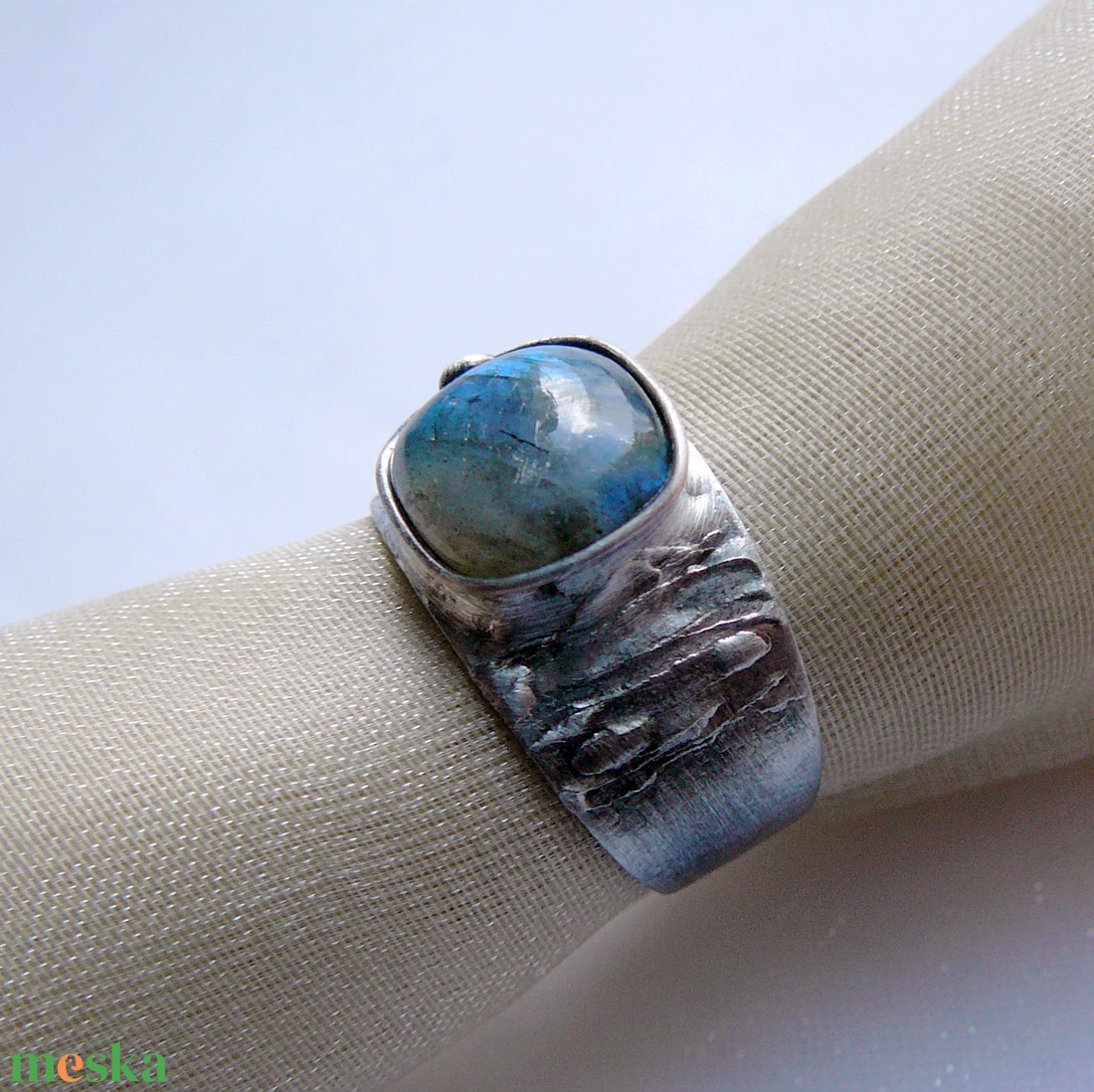 Labradorit gyűrű - ékszer - gyűrű - szoliter gyűrű - Meska.hu