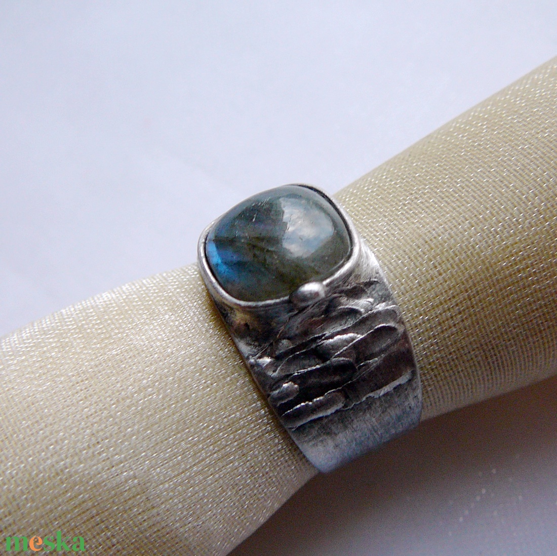 Labradorit gyűrű - ékszer - gyűrű - szoliter gyűrű - Meska.hu
