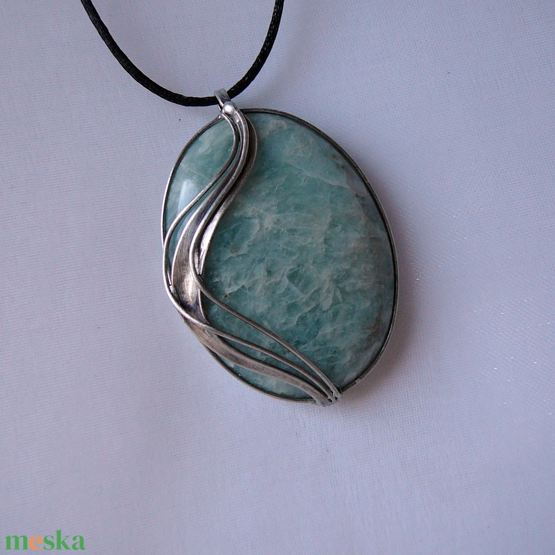 Akvamarin medál - ékszer - nyaklánc - medálos nyaklánc - Meska.hu