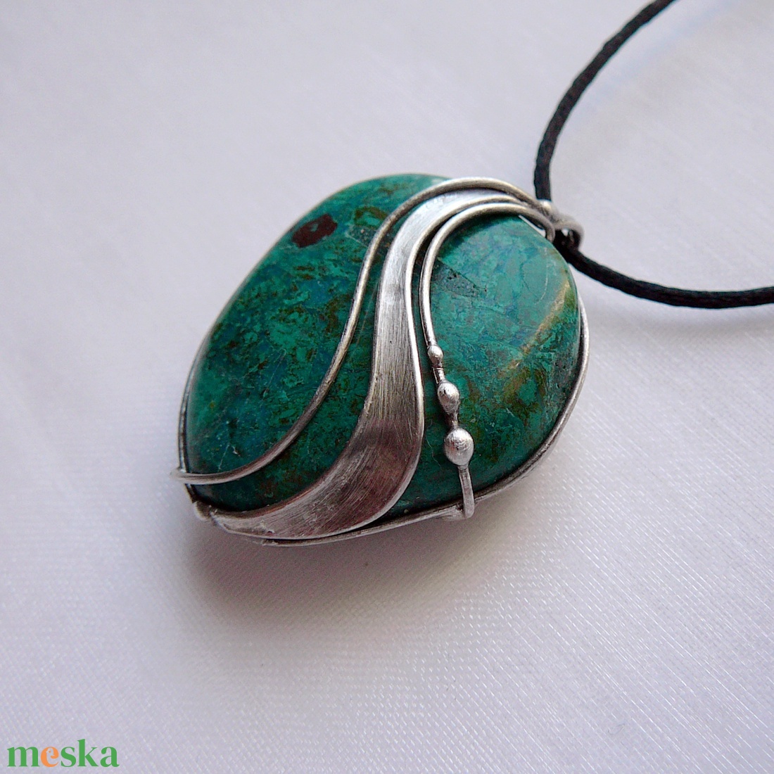 Krizokolla medál - ékszer - nyaklánc - medálos nyaklánc - Meska.hu