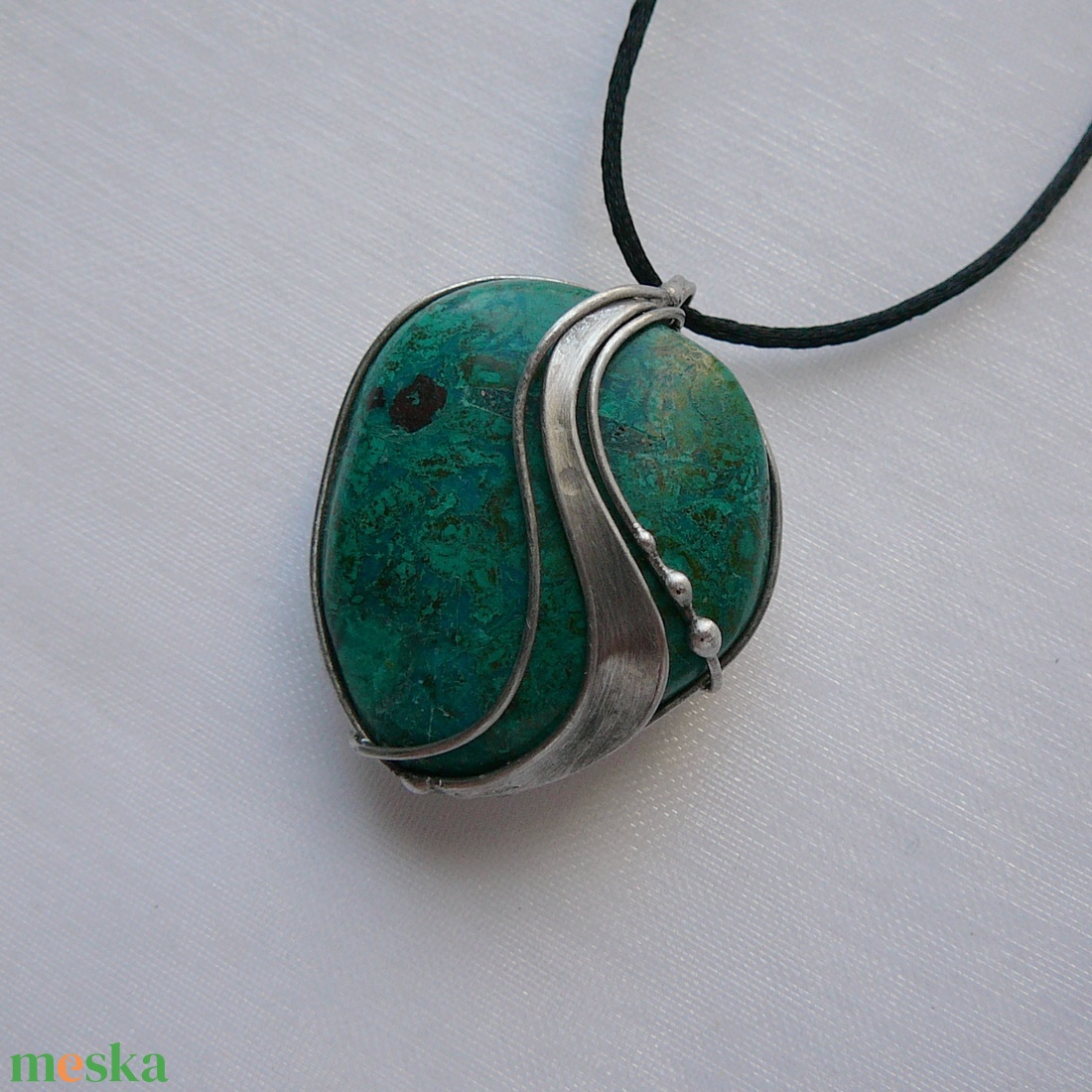 Krizokolla medál - ékszer - nyaklánc - medálos nyaklánc - Meska.hu