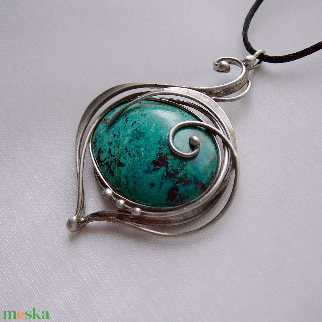Krizokolla medál - ékszer - nyaklánc - medálos nyaklánc - Meska.hu