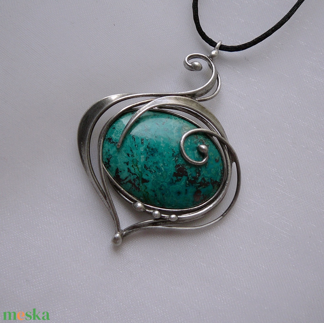 Krizokolla medál - ékszer - nyaklánc - medálos nyaklánc - Meska.hu