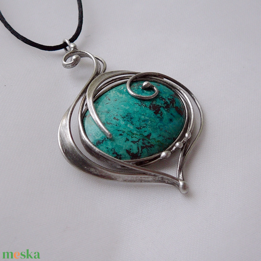 Krizokolla medál - ékszer - nyaklánc - medálos nyaklánc - Meska.hu