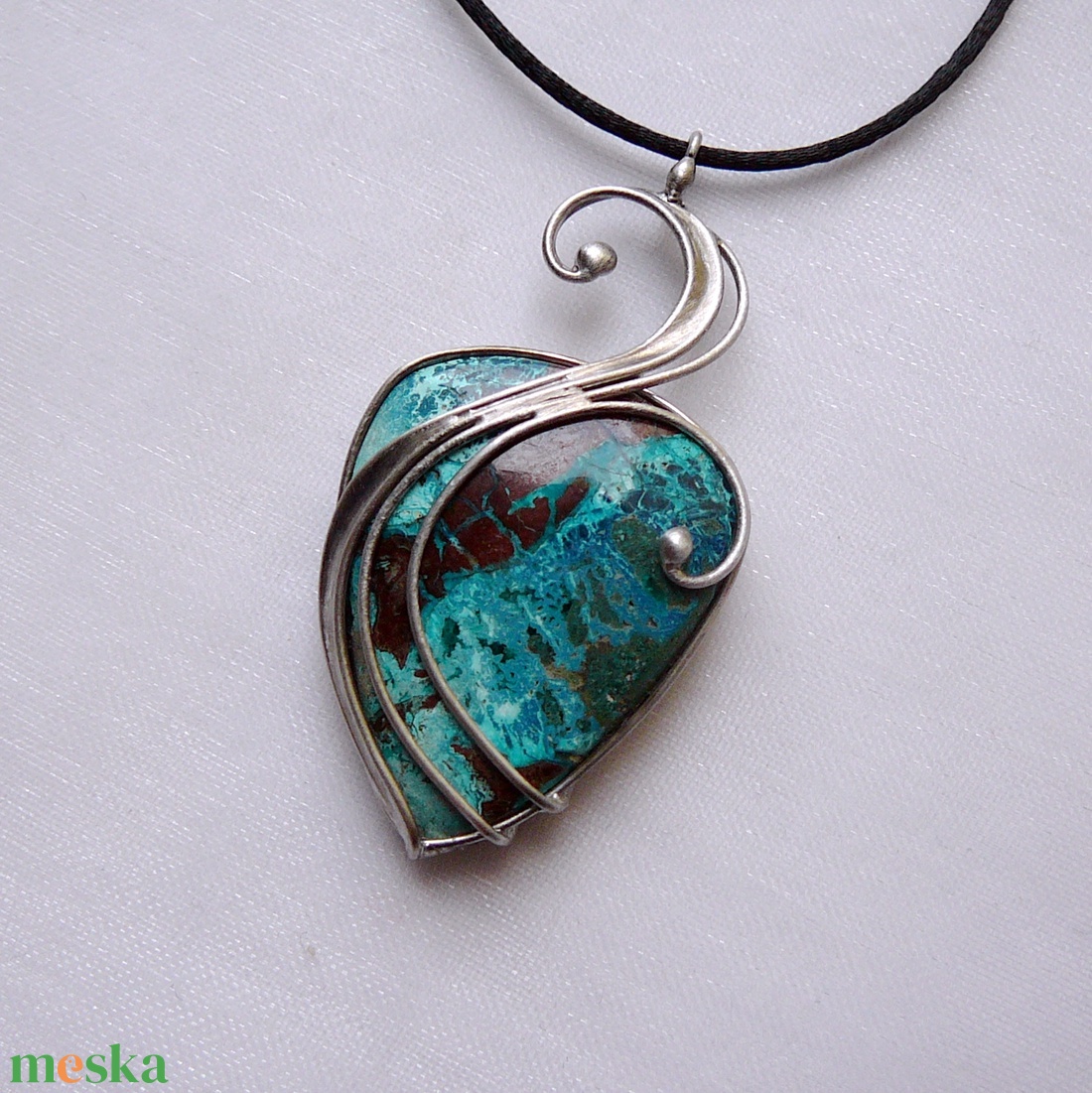 Krizokolla medál - ékszer - nyaklánc - medálos nyaklánc - Meska.hu