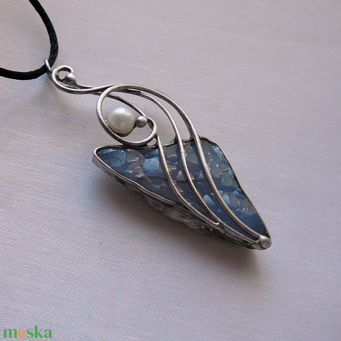 Kalcedon medál - ékszer - nyaklánc - medálos nyaklánc - Meska.hu