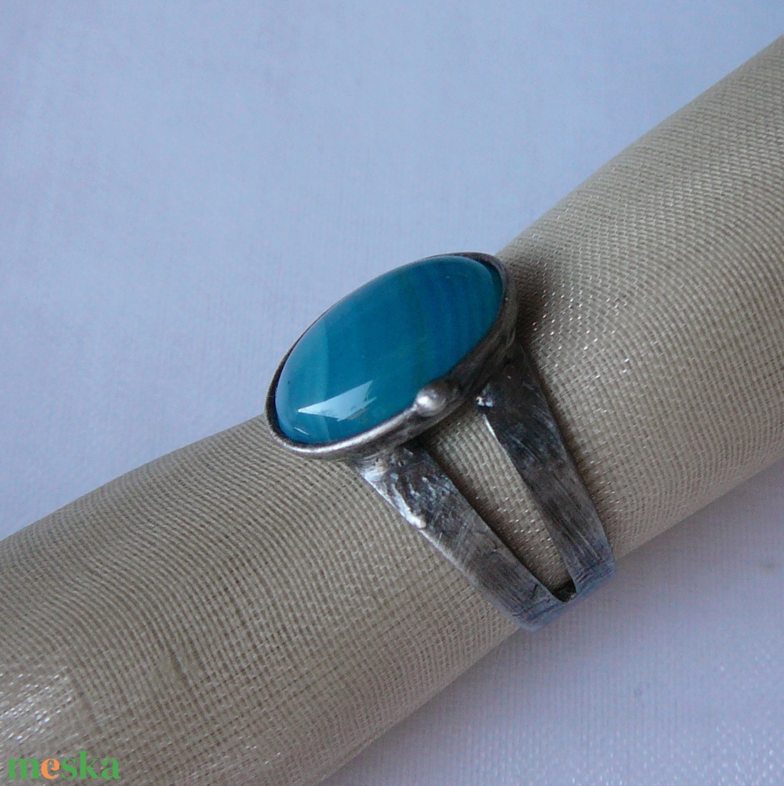 Achát gyűrű - ékszer - gyűrű - szoliter gyűrű - Meska.hu