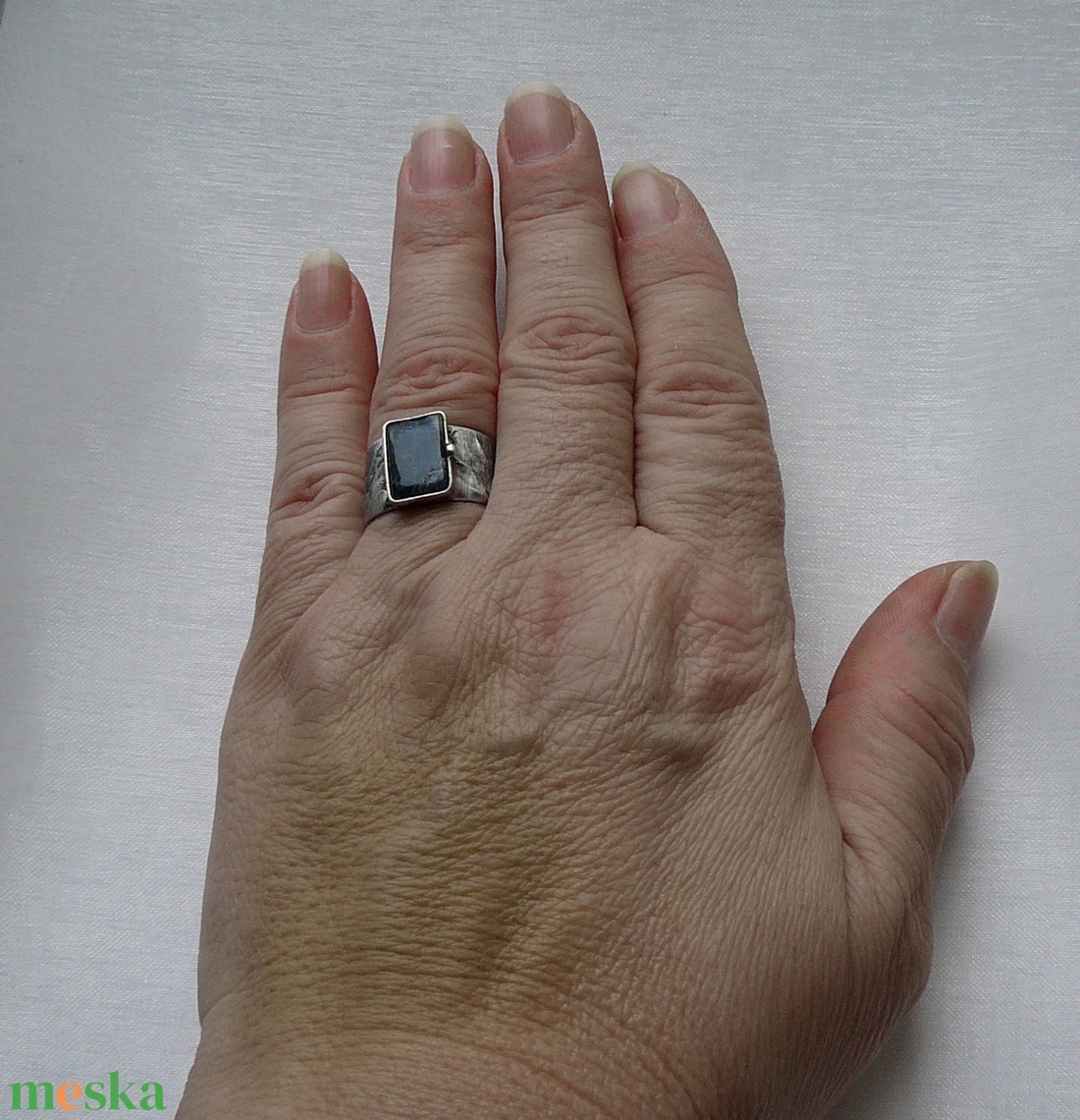 Szodalit gyűrű - ékszer - gyűrű - szoliter gyűrű - Meska.hu