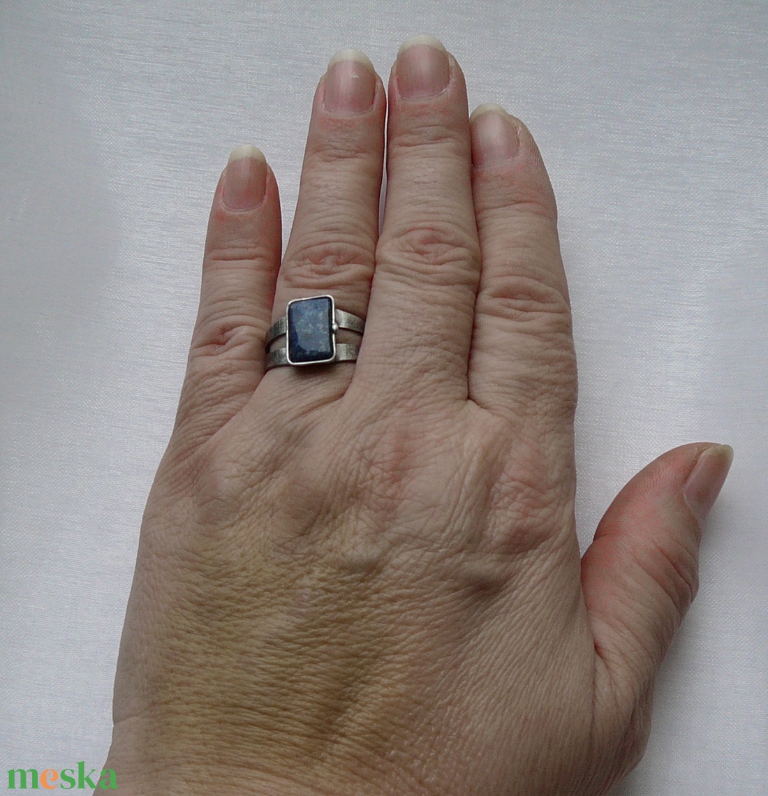 Szodalit gyűrű - ékszer - gyűrű - szoliter gyűrű - Meska.hu