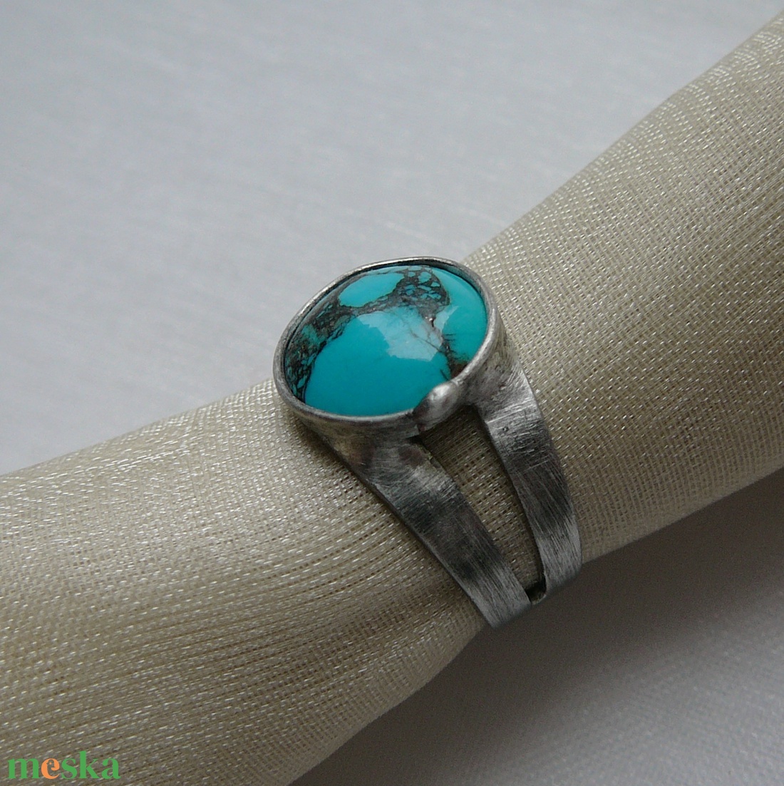 Türkiz gyűrű - ékszer - gyűrű - szoliter gyűrű - Meska.hu