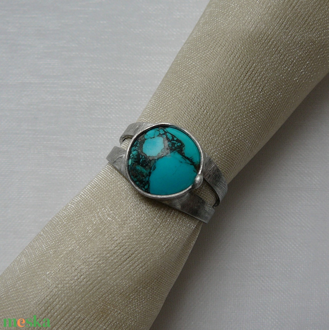 Türkiz gyűrű - ékszer - gyűrű - szoliter gyűrű - Meska.hu