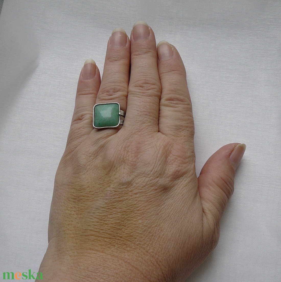 Aventurin gyűrű - ékszer - gyűrű - szoliter gyűrű - Meska.hu
