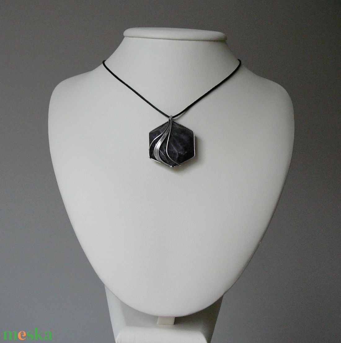 Ametiszt medál - ékszer - nyaklánc - medálos nyaklánc - Meska.hu