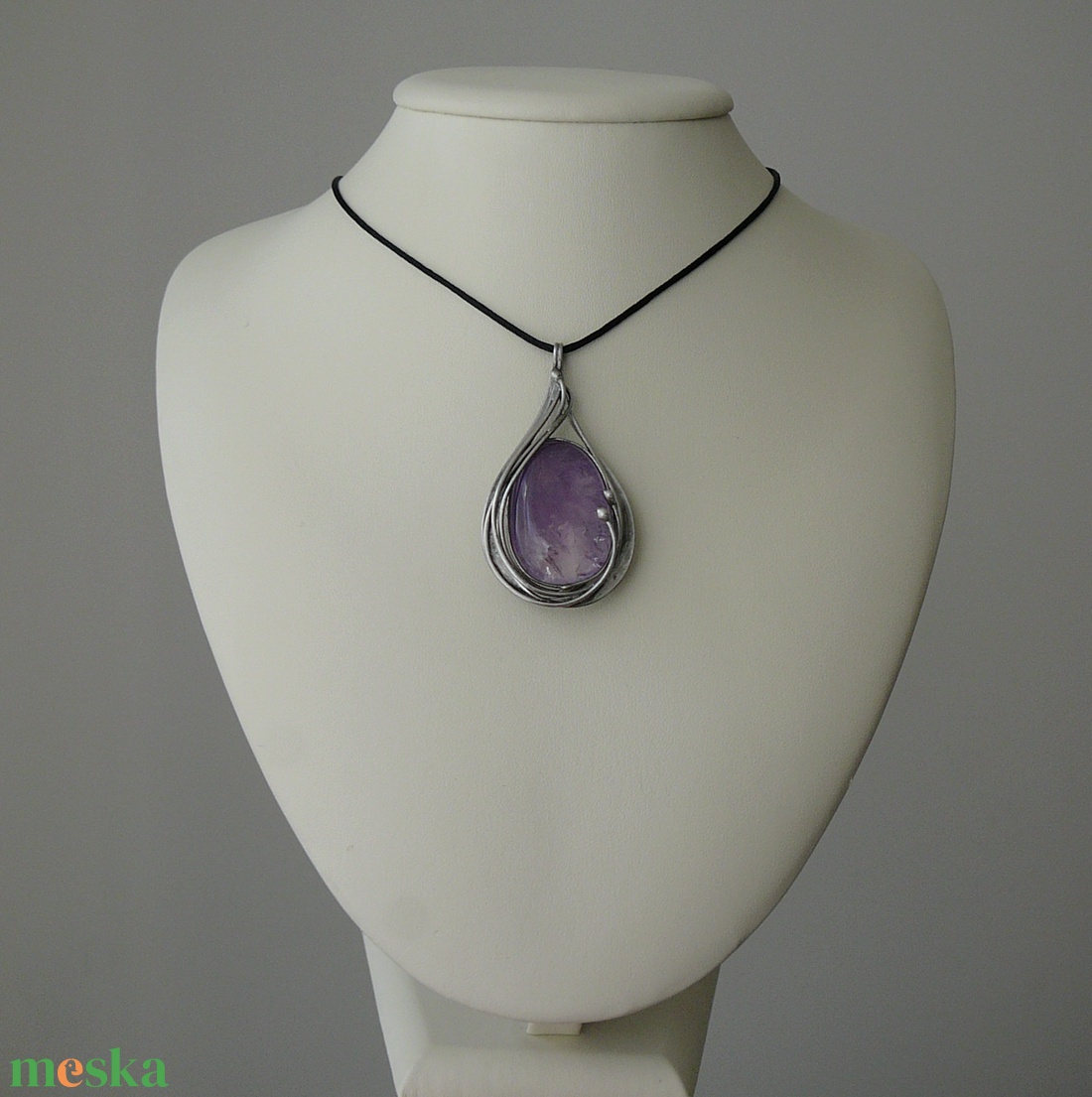 Ametiszt medál - ékszer - nyaklánc - medálos nyaklánc - Meska.hu
