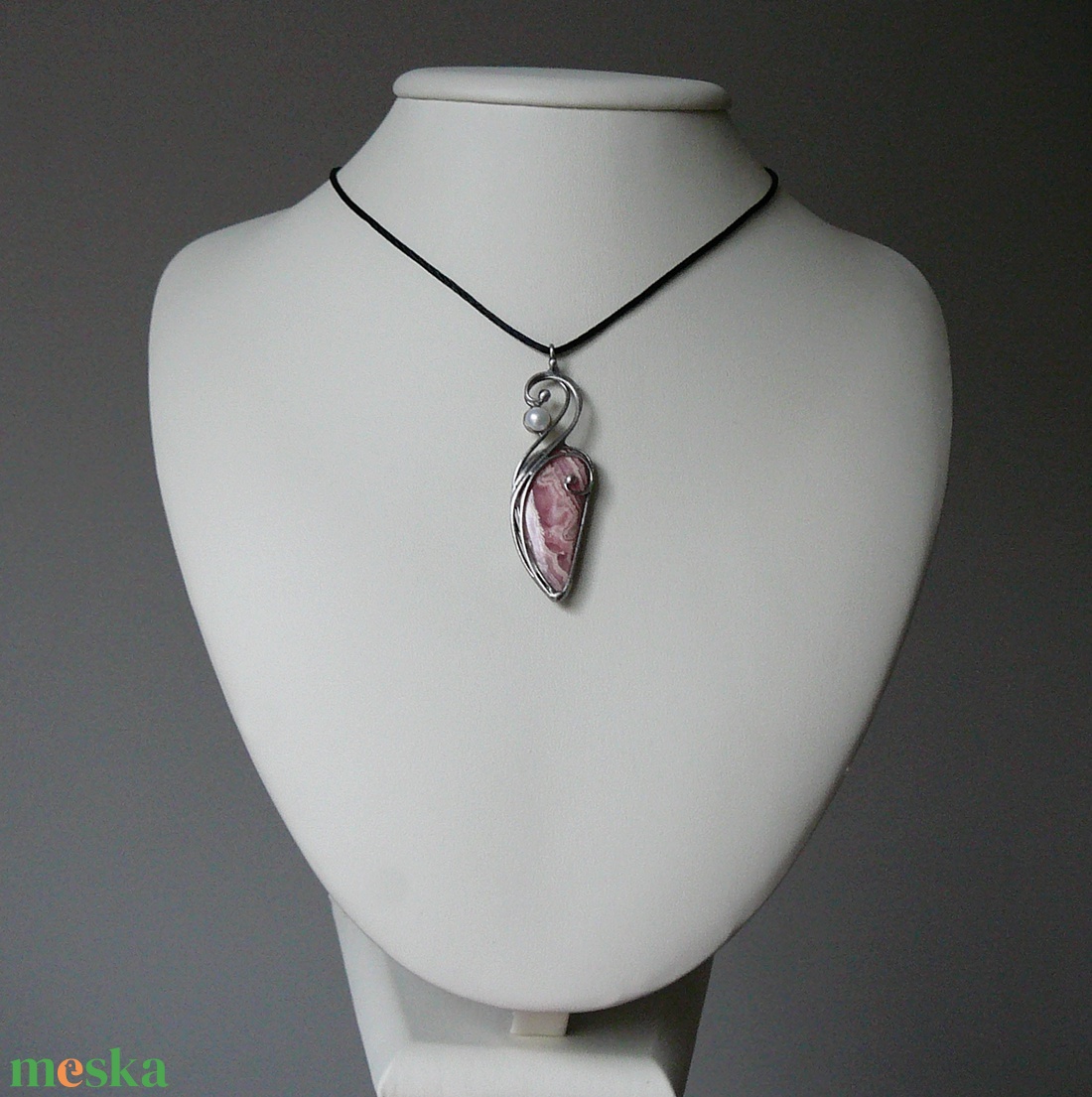 Rodokrozit medál - ékszer - nyaklánc - medálos nyaklánc - Meska.hu