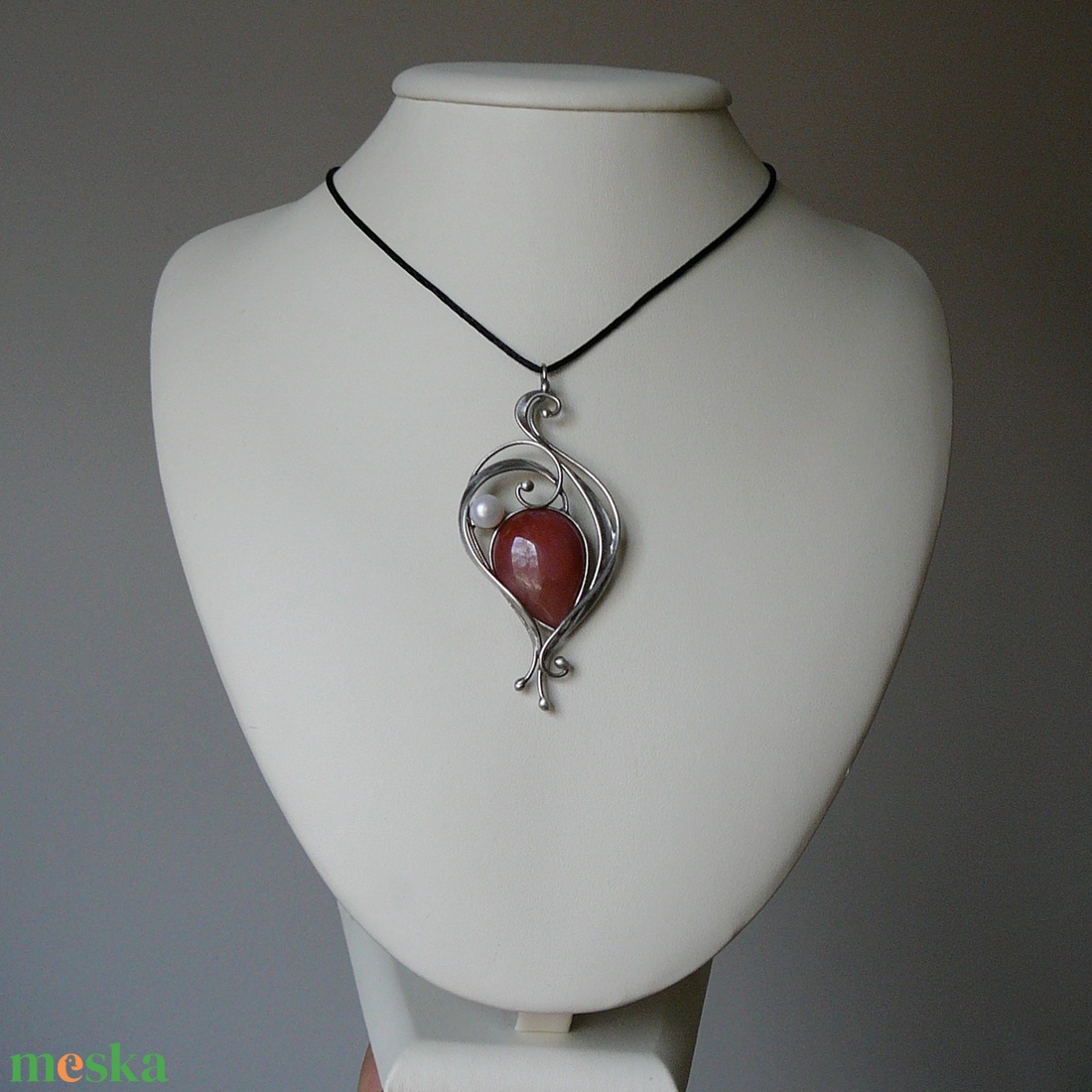 Karneol medál - ékszer - nyaklánc - medálos nyaklánc - Meska.hu